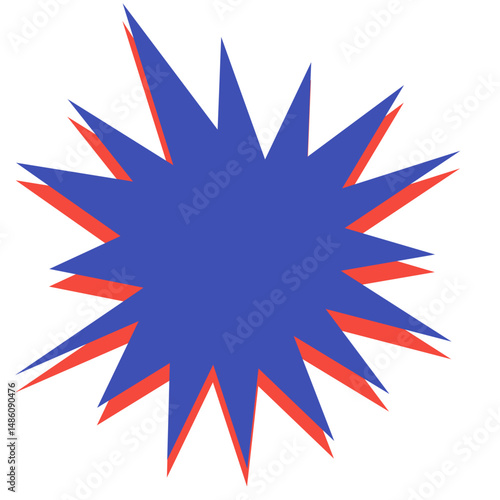 Set of Black Cartoon Explosion shape. starburst, comic cartoon shape design element vector illustration