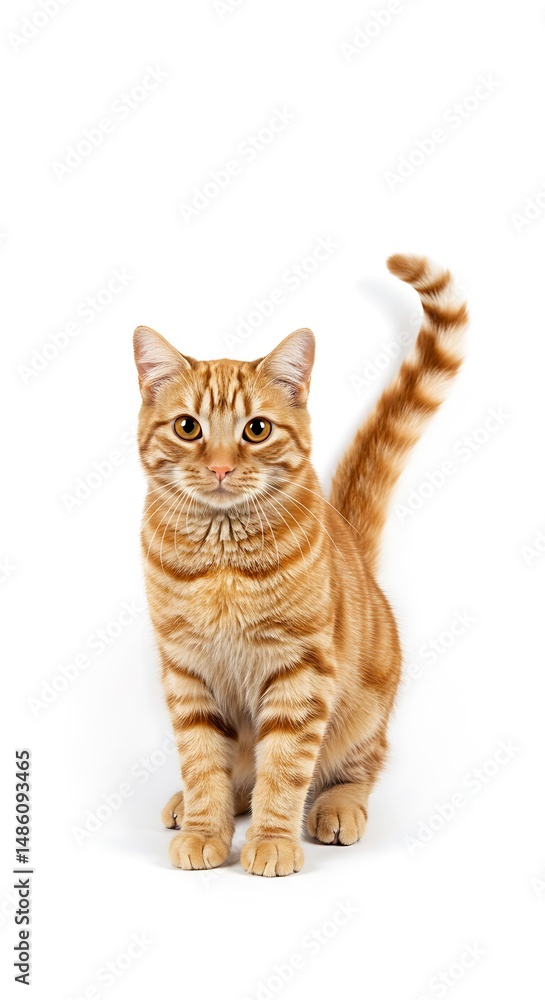 Fototapeta premium Ginger's Golden Gaze AI Generated
