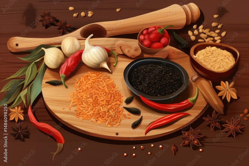 Spices food herb seed. Spices food herb seed.