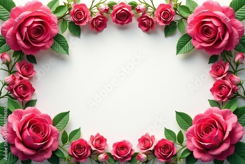 Symmetrical rose motifs inside square frames, creating a grid, graphics, rose pattern