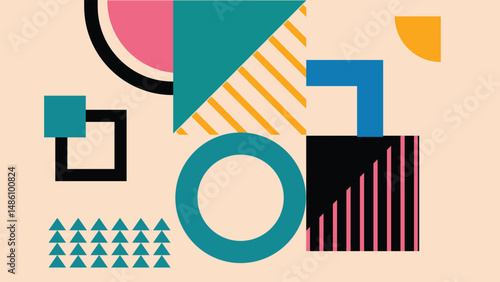 Colorful Modern Abstract Circles Background