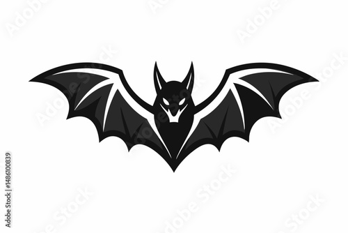 bat logo vector on white background