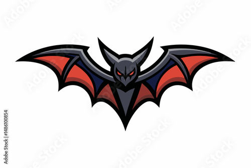 bat logo vector on white background