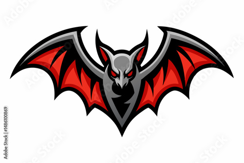 bat logo vector on white background