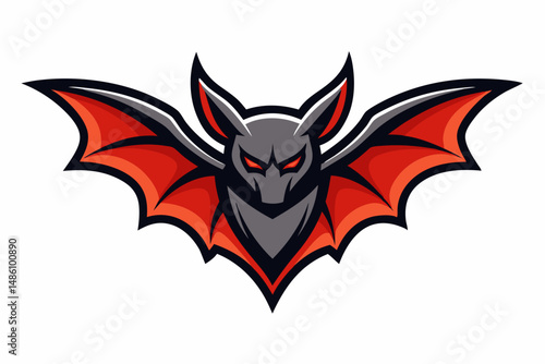 bat logo vector on white background