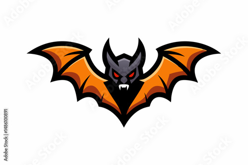 bat logo vector on white background