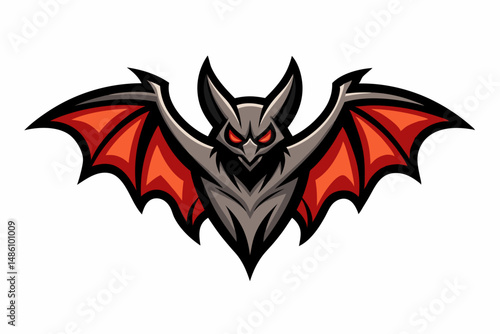 bat logo vector on white background