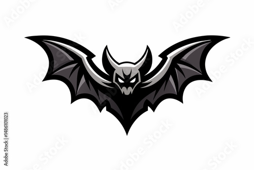 bat logo vector on white background