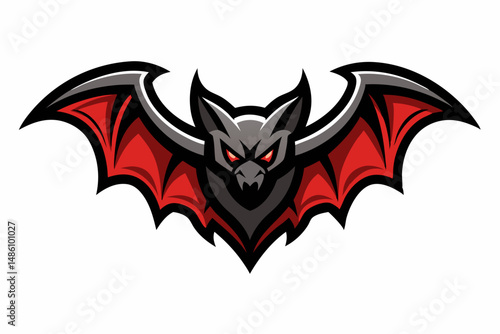 bat logo vector on white background