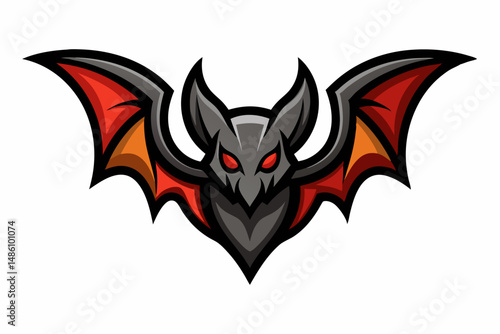 bat logo vector on white background
