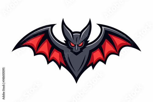 bat logo vector on white background