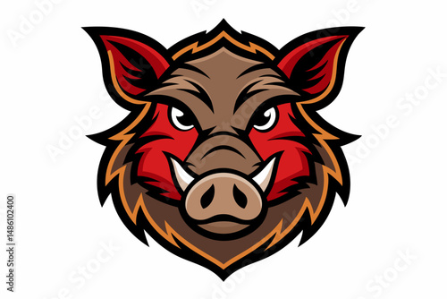 boar head logo vector on white background