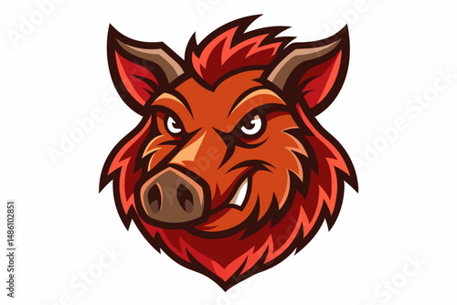 boar head logo vector on white background