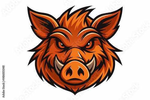 boar head logo vector on white background