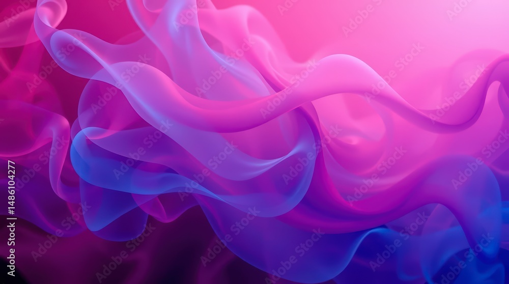 Fototapeta premium Abstract Purple and Pink Flowing Cloth