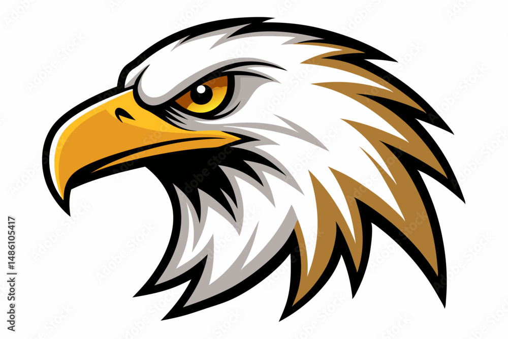 Fototapeta premium eagle head logo vector on white background