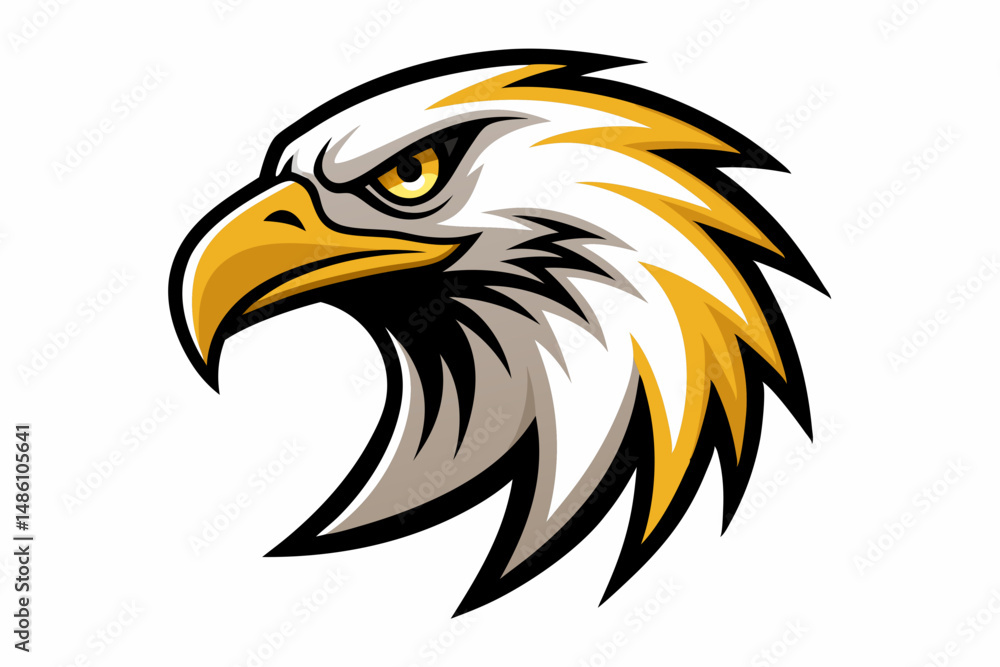 Fototapeta premium eagle head logo vector on white background