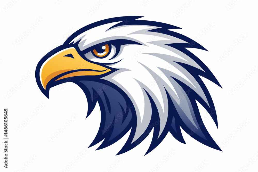 Obraz premium eagle head logo vector on white background