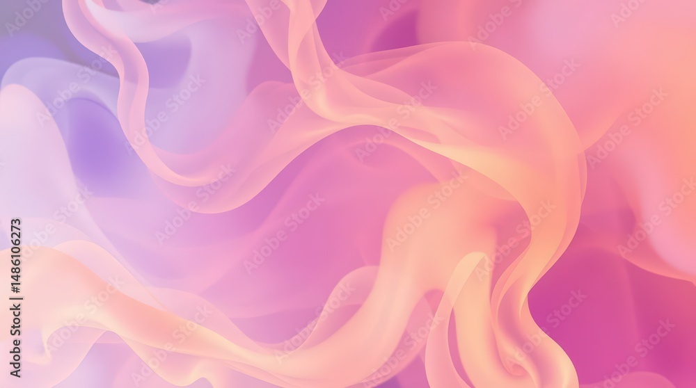 Fototapeta premium Flowing Abstract Pink and Orange Background