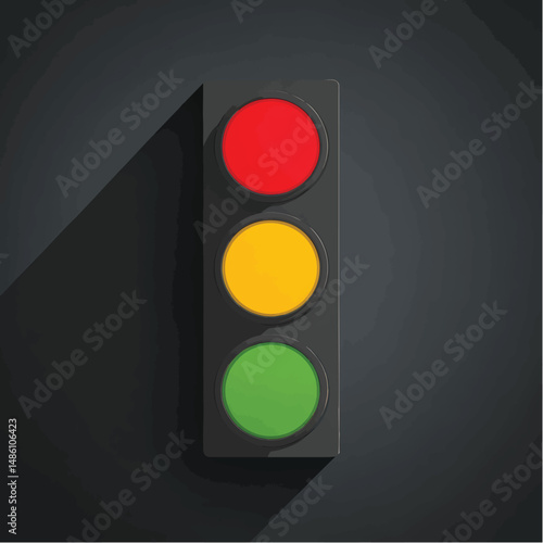 Illuminated traffic signal controls flow