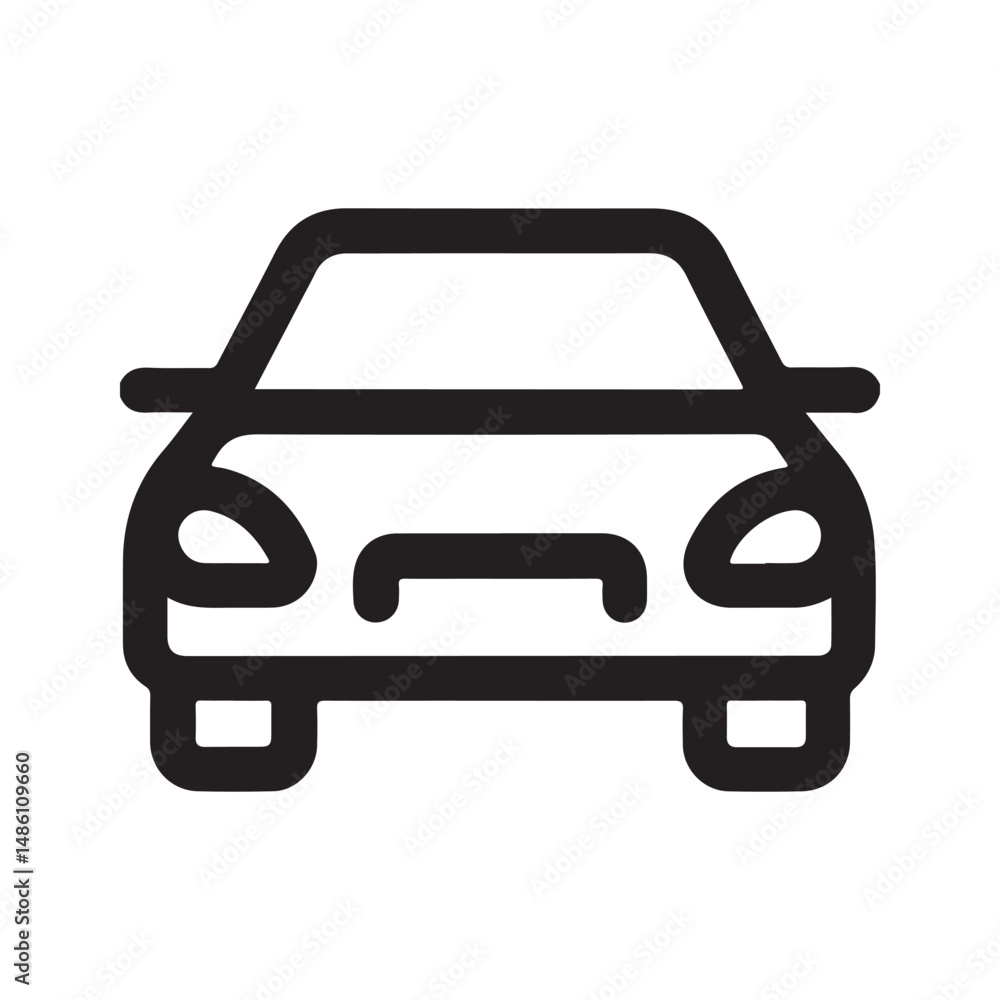 Fototapeta premium Outline car icon