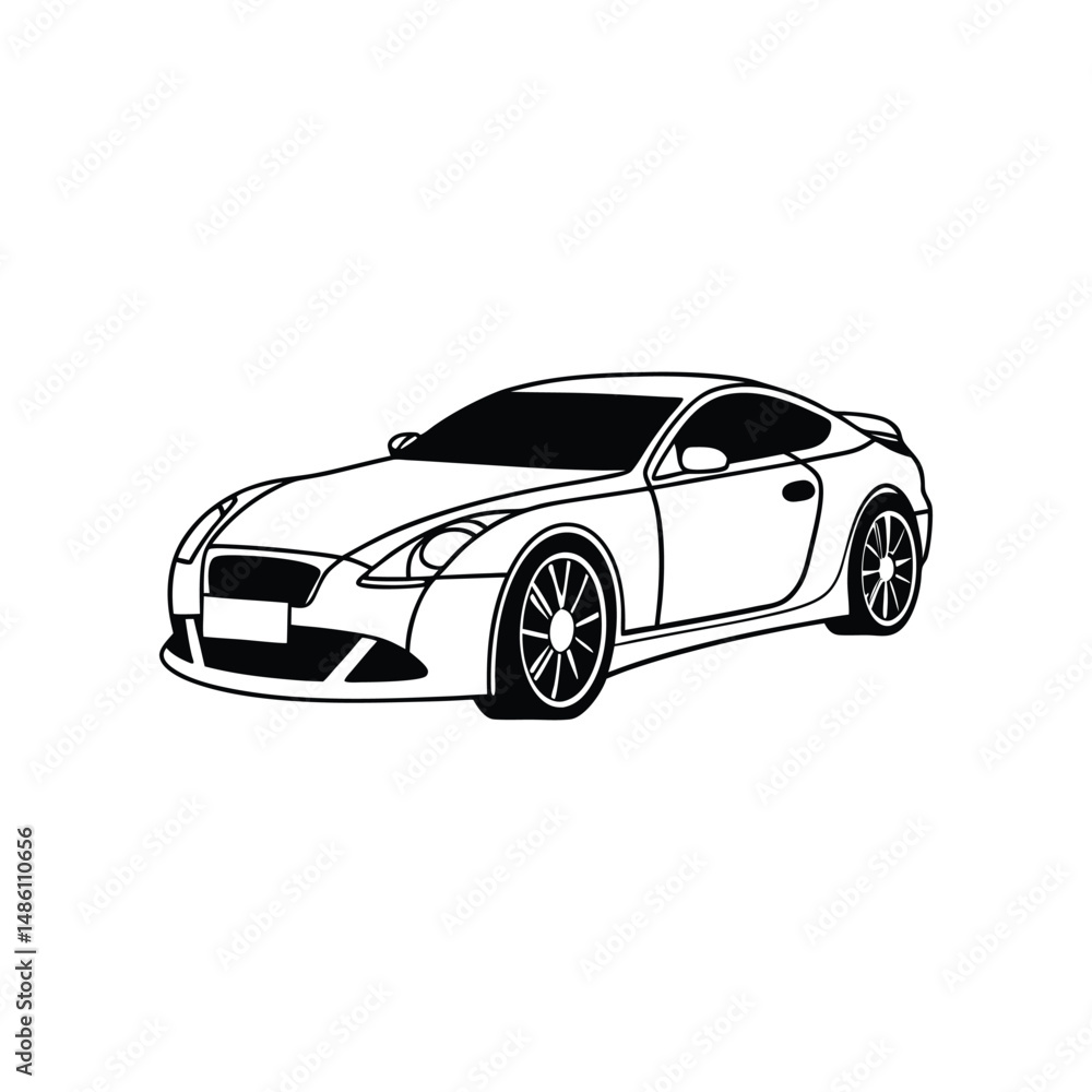Fototapeta premium Outline car icon