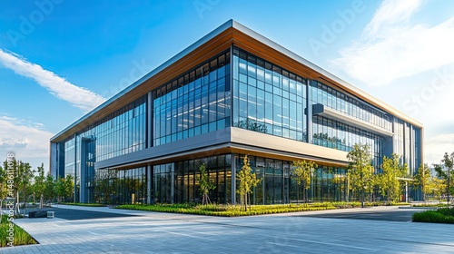 Wallpaper Mural Commercial Building with Modern Design and Sleek Architecture in Urban Setting Torontodigital.ca