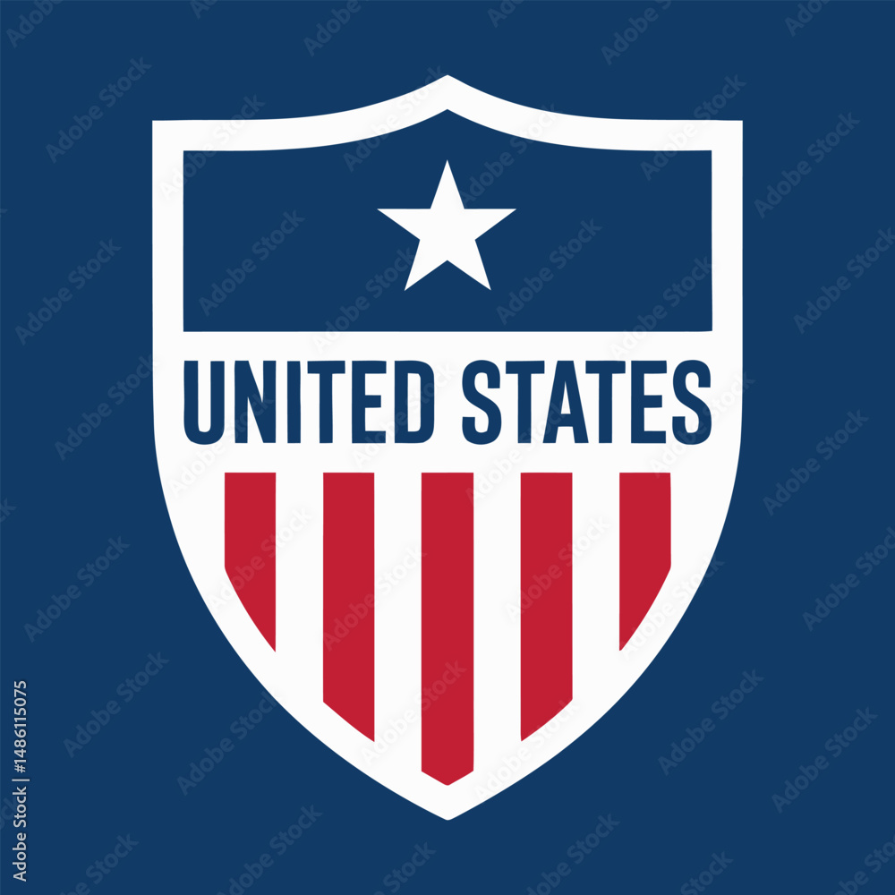 Fototapeta premium Flag American vector icon illustration design template