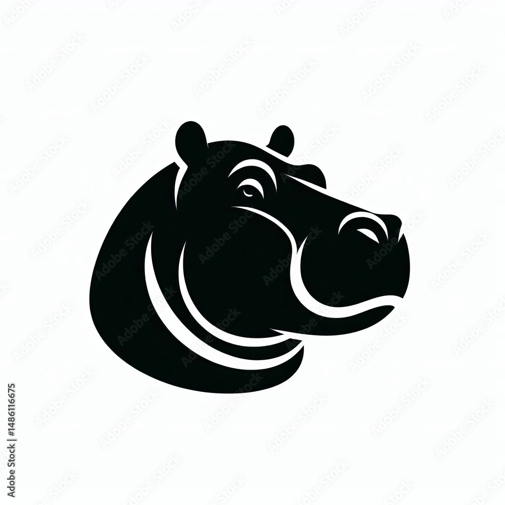 Obraz premium Hippo Silhouette