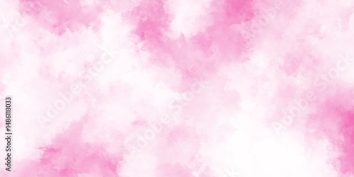 Light pink abstract watercolor background with paper texture and stains, abstract pink sponge grunge clouds background for watercolor design, abstract colorful bright soft smeared aquarelle painted.