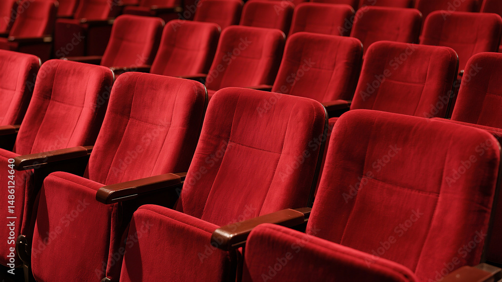 Fototapeta premium red seats in a cinema