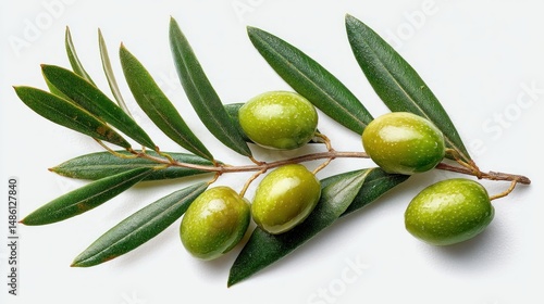 Wallpaper Mural Fresh olives on branch with leaves Torontodigital.ca