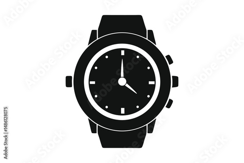 wristwatch isolated on white background