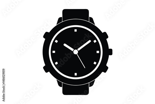 wristwatch isolated on white background