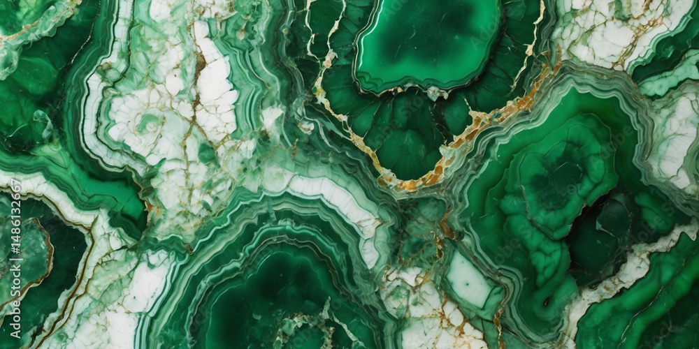 Obraz premium green marble stone texture background
