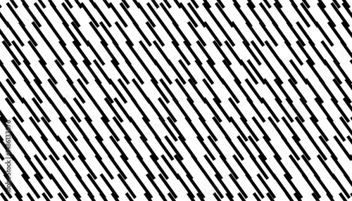 Editable black and white abstract lines pattern with diagonal ways for modern background and jersey design. Fully editable vector element. Vector Format Illustration 