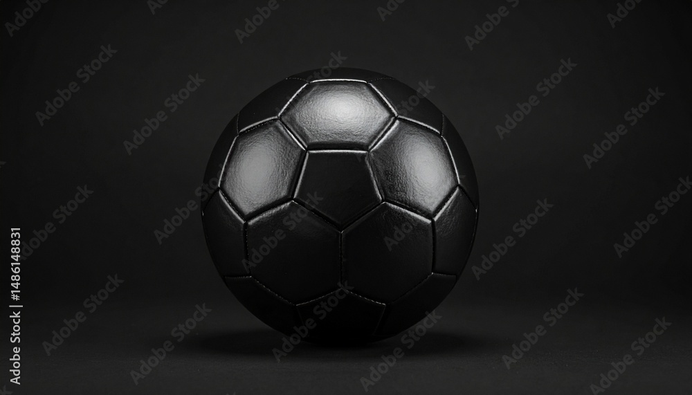 Obraz premium black soccer ball