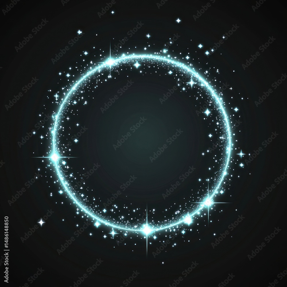 A vector glowing light effect circle shimmering astronomy. A vector glowing light effect circle shimmering astronomy.