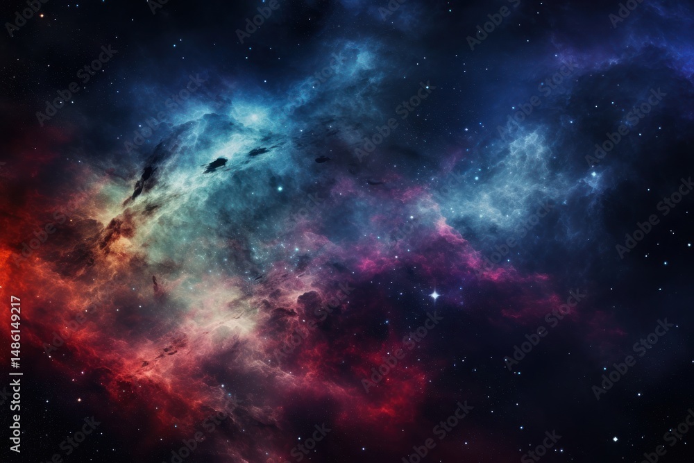 Fototapeta premium Colorful wallpaper background astronomy universe.