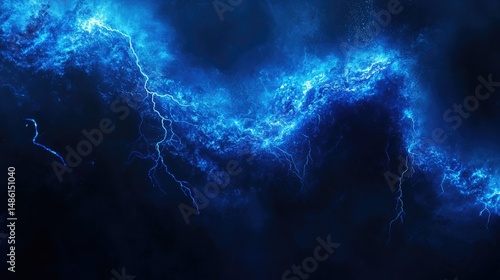 Wallpaper Mural Three glowing blue electric frames are positioned side by side against a dark background. Torontodigital.ca