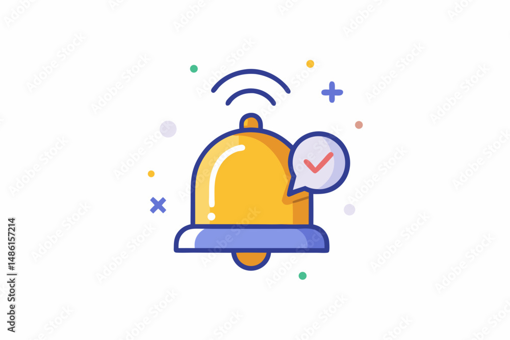 Fototapeta premium notification bell with dot