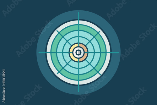 radar scanner icon rotating arcs