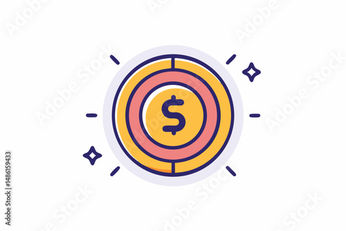 coin icon with small dollar sign