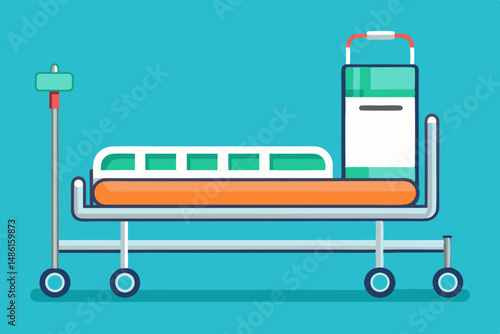hospital bed icon with adjustable back