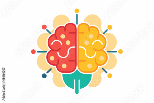 brain puzzle pieces icon