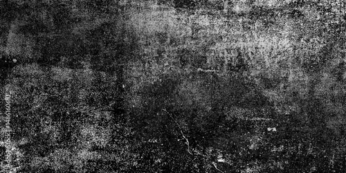 Abstract gritty, high-contrast black and white grunge texture with a distressed, weathered. Rough patches, scuffs, scratches, smudges, and grungy overlays to evoke an industrial, urban decay aesthetic