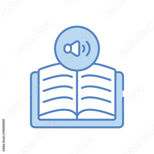 Audio Book icon vector stock illustration