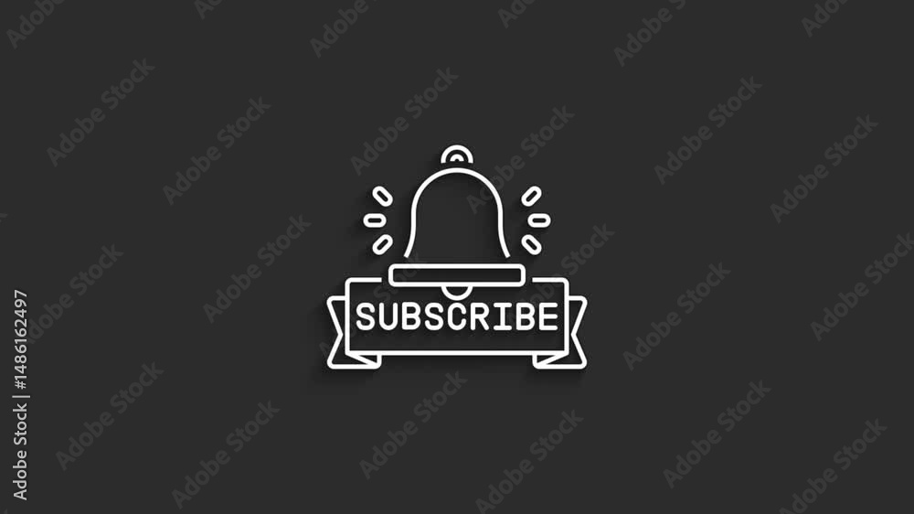 Subscribe – Newsletter Icon Animation 4K Black Background Subscribe – Newsletter Icon Animation 4K Black Background