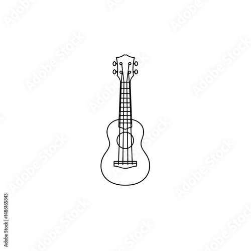 Ukulele icon representing concepts of music, fun, and Hawaiian culture