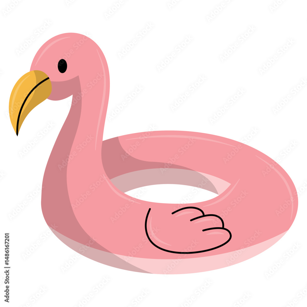 Pink Flamingo Float Vector Illustration Pink Flamingo Float Vector Illustration